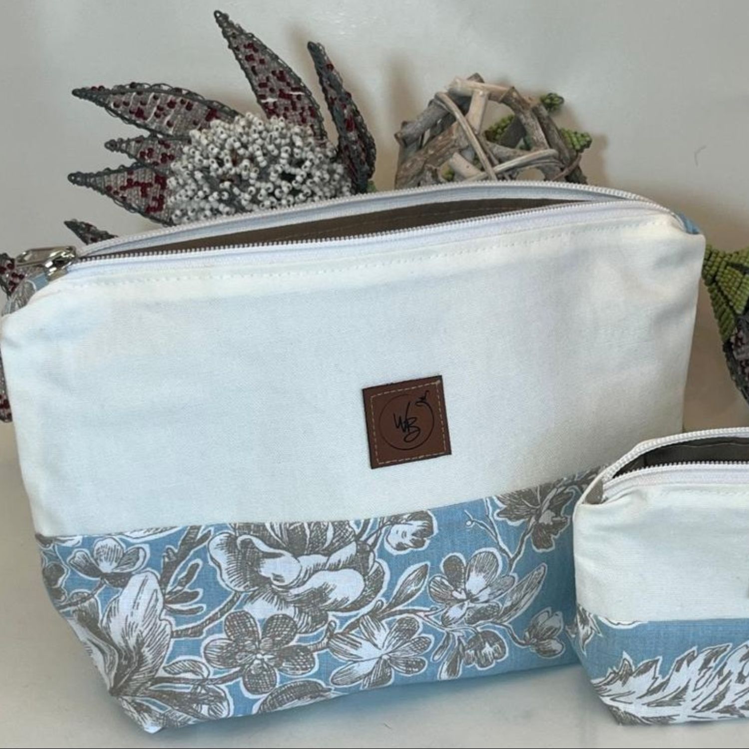 Cosmetic Pouch – Blue Beige