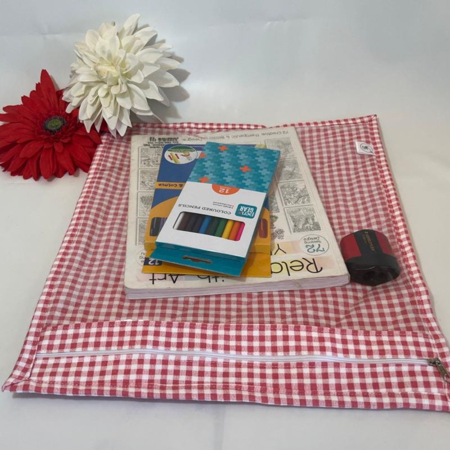 Red Gingham Project Bag
