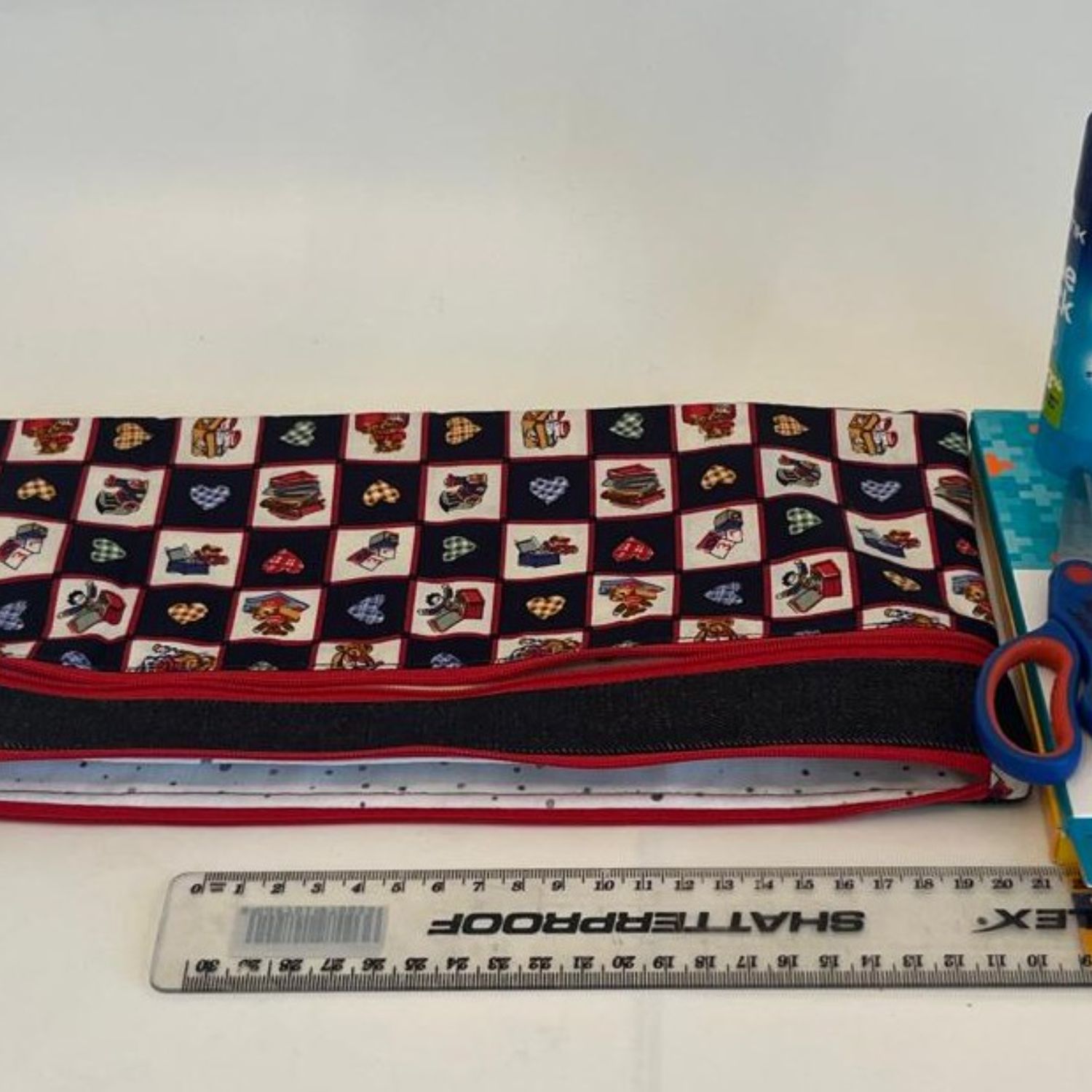 Denim Patchwork Pencil Case