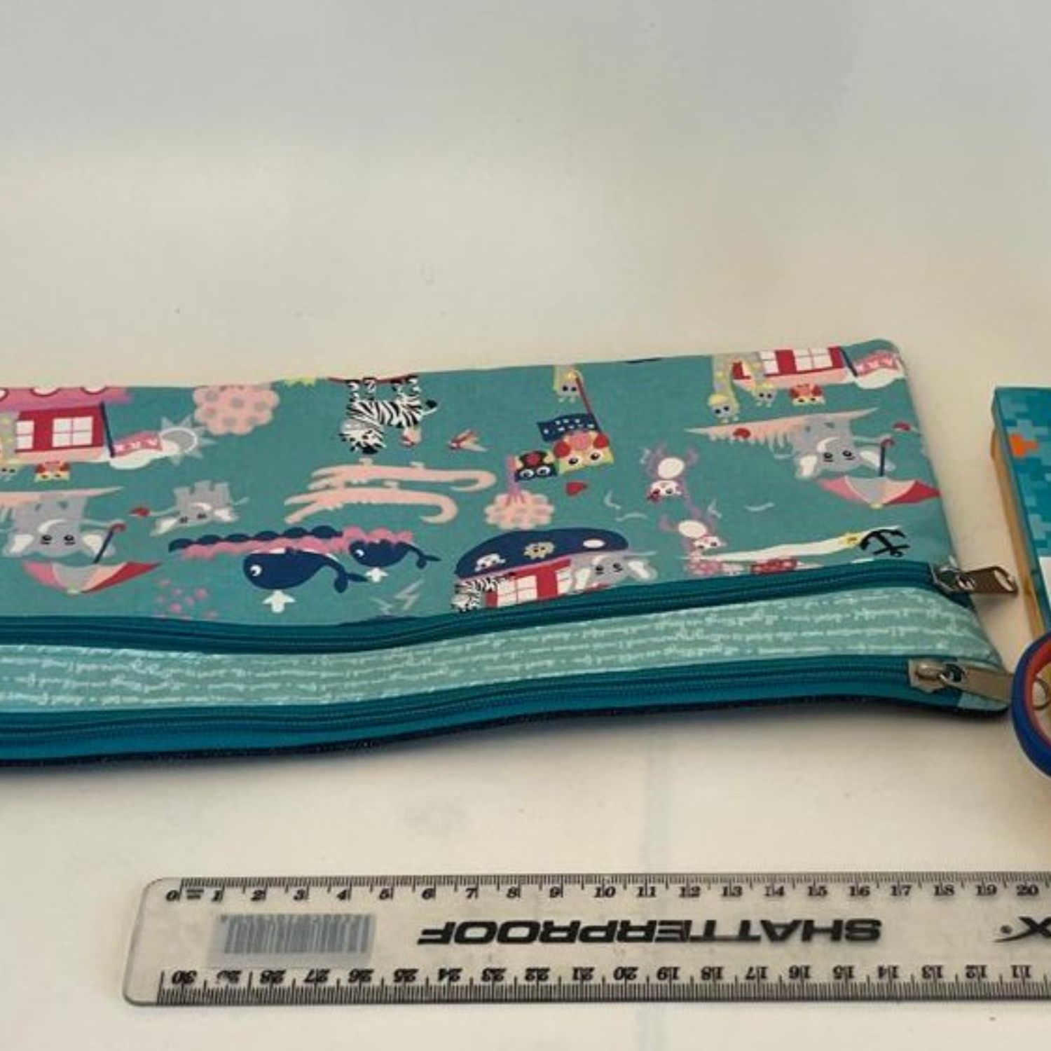 Turquoise Ark Animals Pencil Case