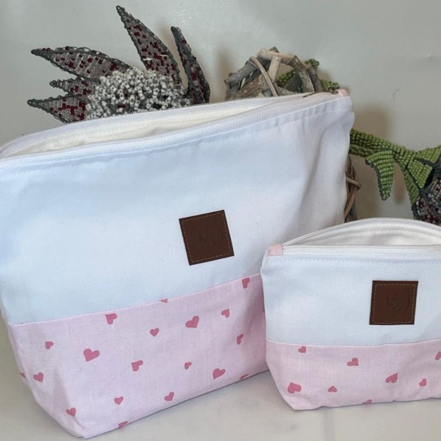 Cosmetic Pouch – Pink Hearts