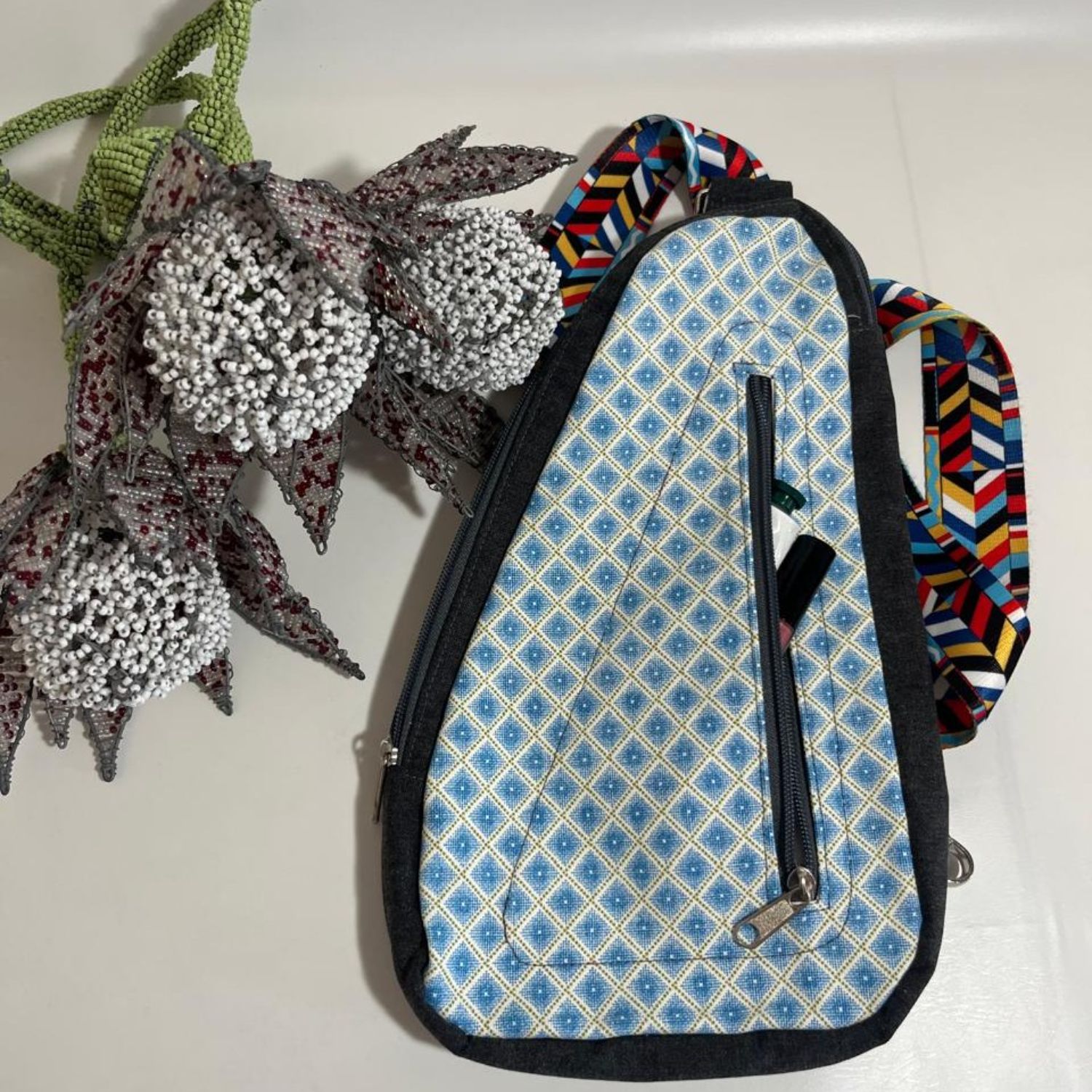 Blue Diamond Sail Sling Bag
