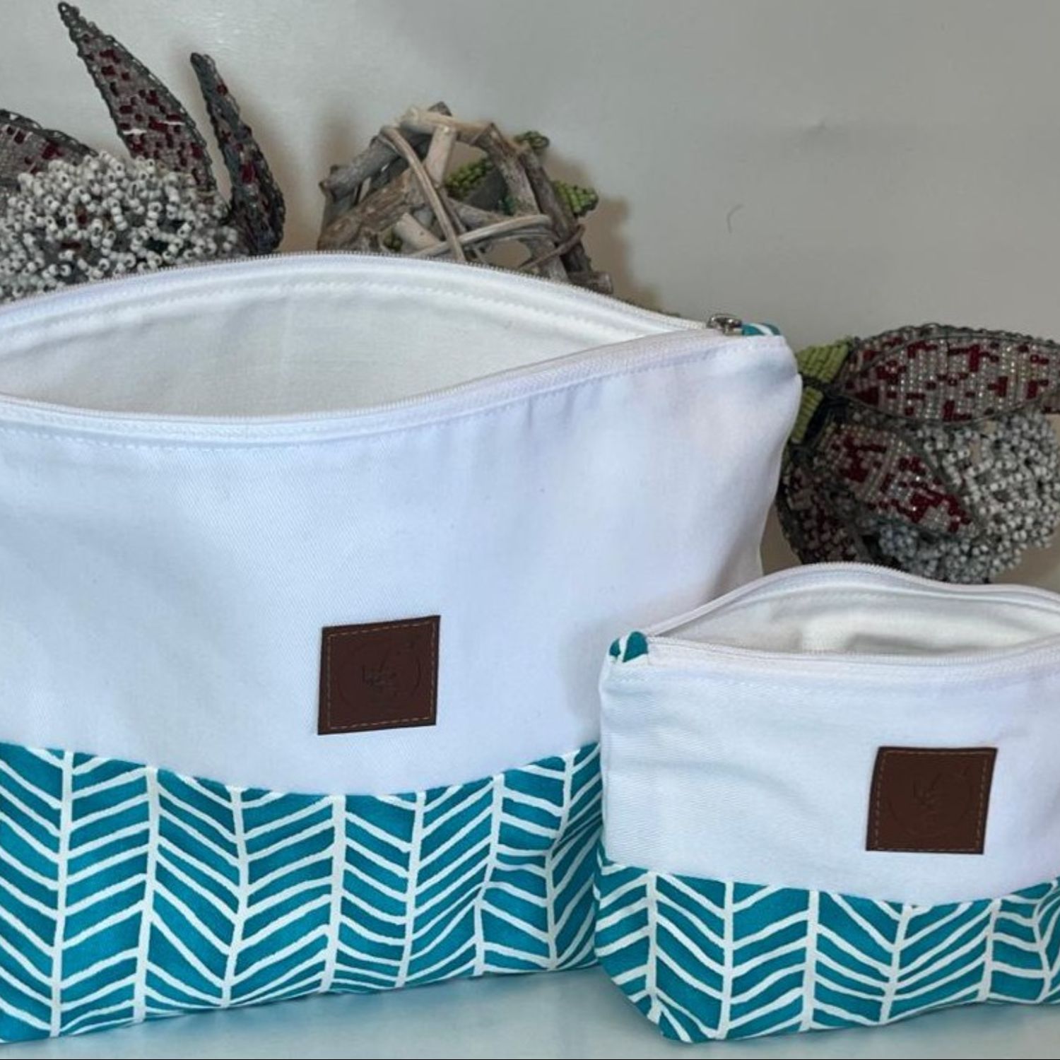 Cosmetic Pouch – Turquoise Pattern